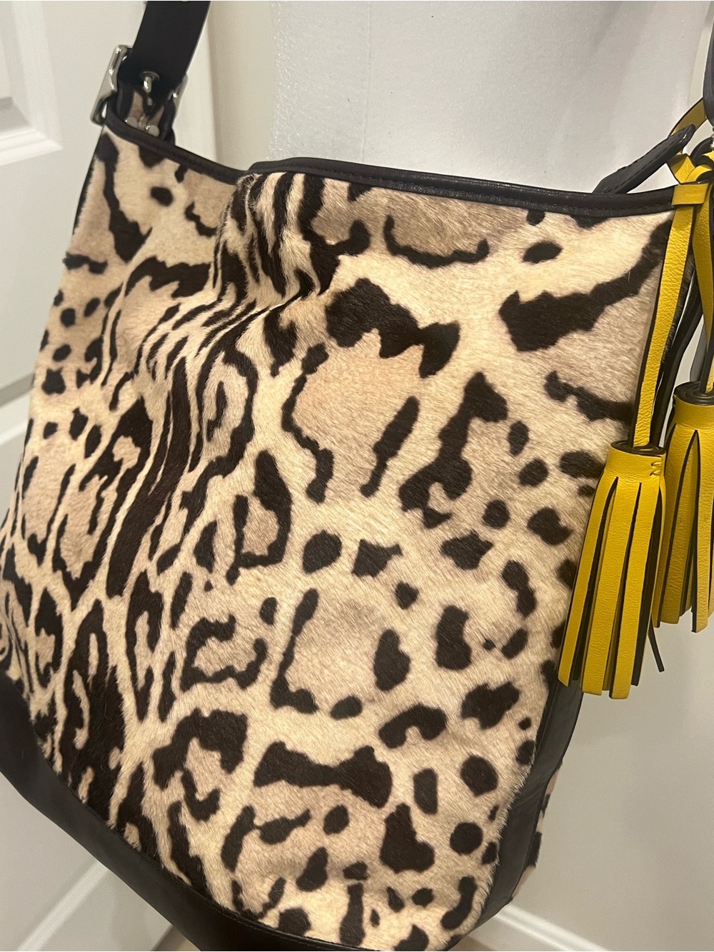Coach Ocelot Haircalf Large Handbag 21167 - Picture 4 of 14